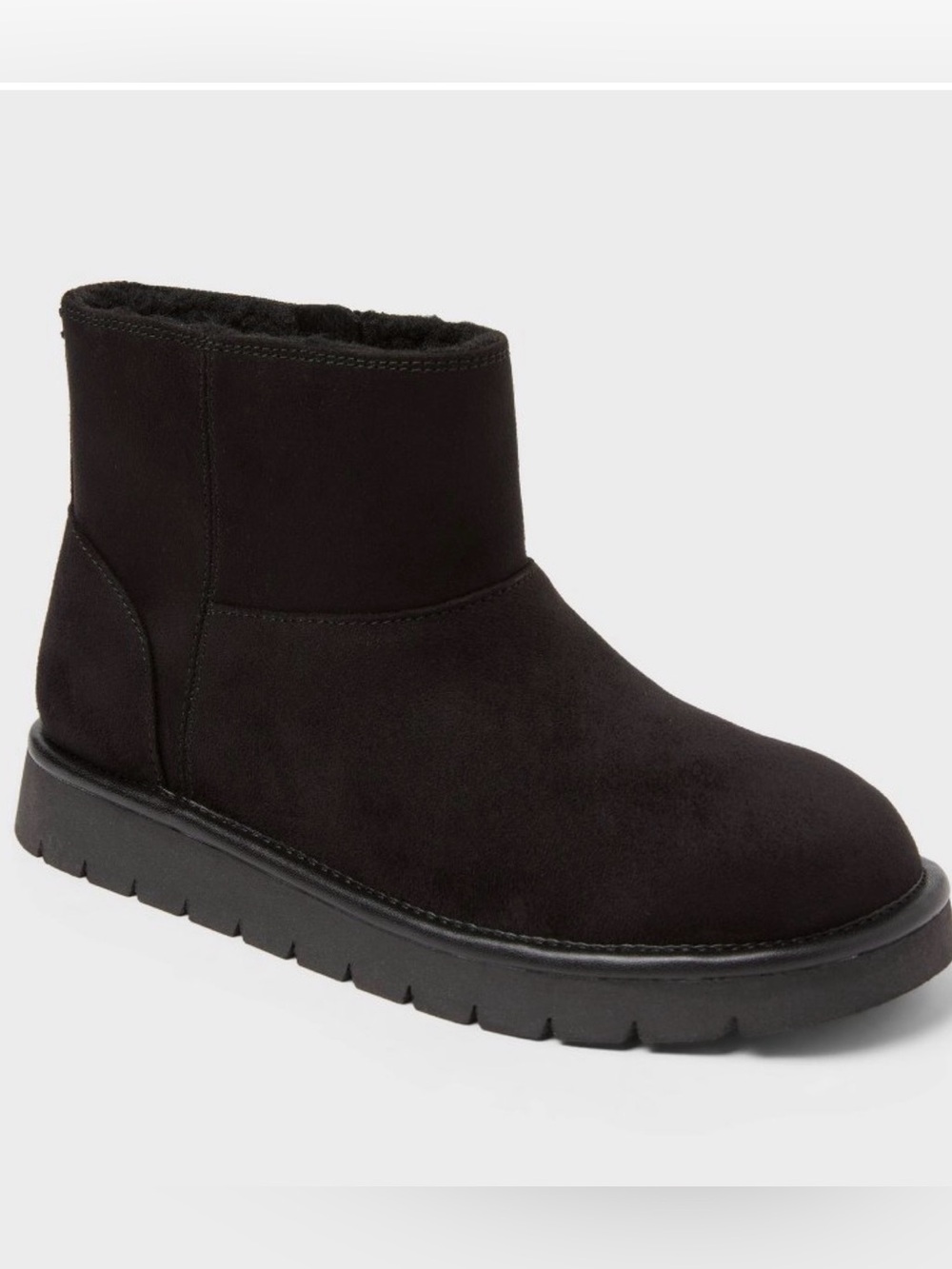 Woman’s Winter Microsuede Boots Universal Thread Black size 7 Brand New